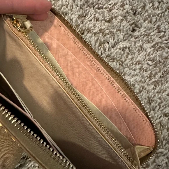 PRADA Beige/ Tan color Purse/ wallet - Picture 10 of 12